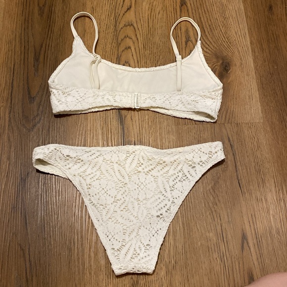 Aerie White Crochet Bikini - Picture 2 of 7